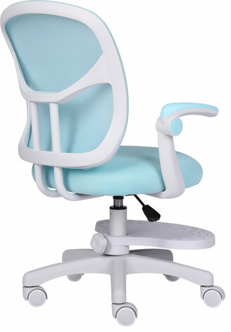 Кресло детское с подставкой для ног BRABIX &quot;Toy MG-205&quot;, сетка/ткань TW, голубое, 533152