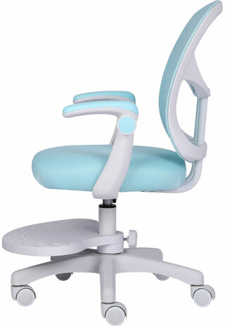 Кресло детское с подставкой для ног BRABIX &quot;Toy MG-205&quot;, сетка/ткань TW, голубое, 533152