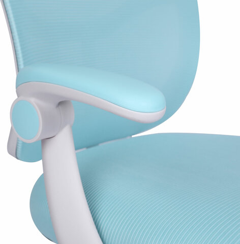 Кресло детское с подставкой для ног BRABIX &quot;Toy MG-205&quot;, сетка/ткань TW, голубое, 533152