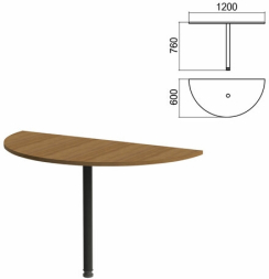 Стол приставной полукруг Арго (вариант 2) опора черная