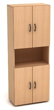 Шкаф высокий одна откр. полка К4 (ШК31+ДК32х4)