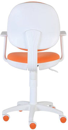Кресло CH-W356AXSN с подлокотниками, оранжевое, пластик белый, CH-W356AXSN/15