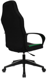 Кресло компьютерное BRABIX &quot;Alpha GM-018&quot;, ткань/экокожа, черное/зеленое, 532639, GM-018_532639