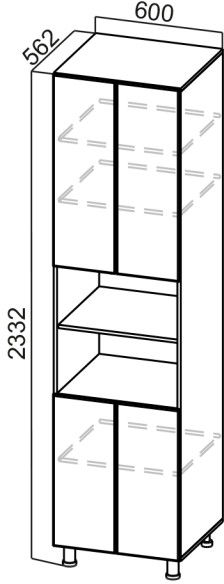Пенал П600 (1ств.) Модерн Нью