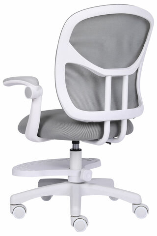 Кресло детское с подставкой для ног BRABIX &quot;Toy MG-205&quot;, сетка/ткань TW, серое, 533153