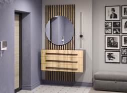 Тумба подвесная с зеркалом сек. №1 Аэлита