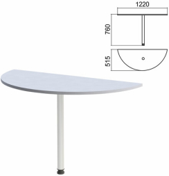 Стол приставной полукруг Арго (вариант 3) опора хром