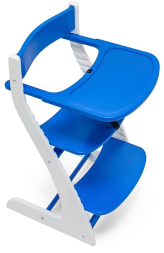 Растущий регулируемый стул Усура бело-синий