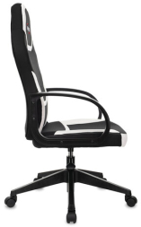 Кресло компьютерное BRABIX &quot;Alpha GM-018&quot;, ткань/экокожа, черное/белое, 532640, GM-018_532640