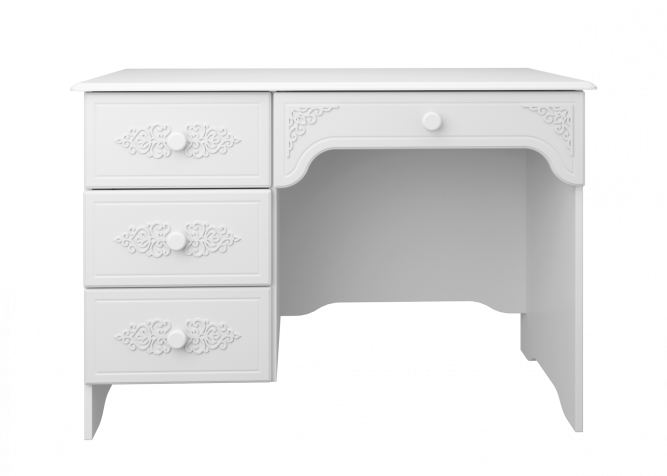 Стол письменный левый Ассоль АС-6 белое дерево