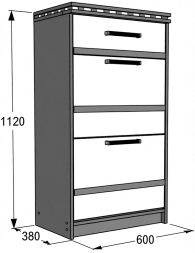Тумба для обуви Ольга 13