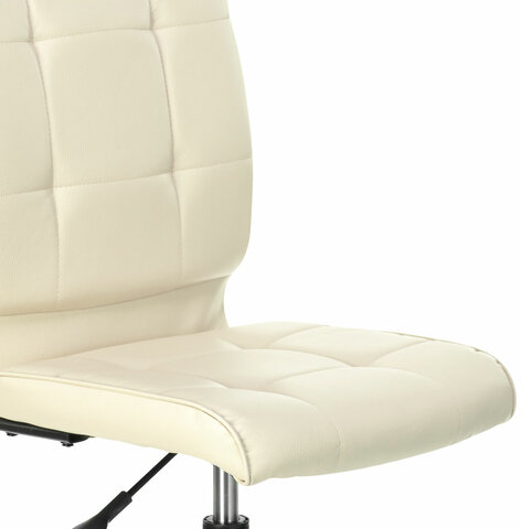 Кресло BRABIX &quot;Stream MG-314&quot;, без подлокотников, пятилучие серебристое, экокожа, бежевое, 532078