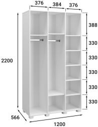 Шкаф «Монблан» МБ-24К белое дерево