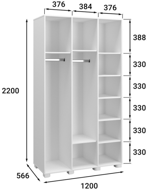 Шкаф «Монблан» МБ-24К белое дерево