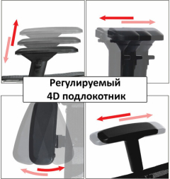 Кресло офисное МЕТТА "SAMURAI" Black Edition, сверхпрочная сетка, регулируемое, черное