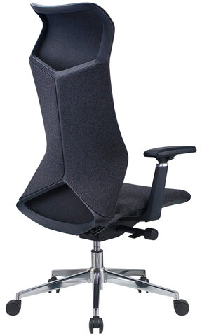 Кресло офисное CHAIRMAN CH 583 SL, хром, 3D подлокотники, синхромеханизм, ткань, темно-серое, 7131358