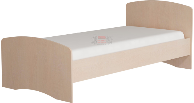 Кровать-4 одинарная с 2-мя фигурными спинками