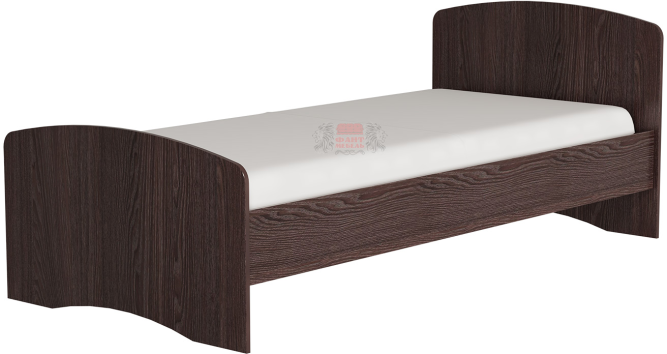 Кровать-4 одинарная с 2-мя фигурными спинками