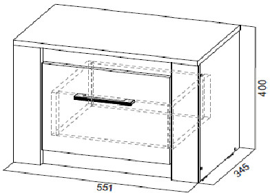 Тумба прикроватная Гамма-20