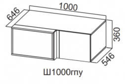 Шкаф навесной 1000 (прямоугловой) Вельвет