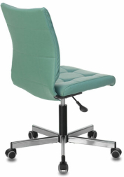 Кресло BRABIX &quot;Stream MG-314&quot;, без подлокотников, пятилучие серебристое, экокожа, серо-голубое, 532079