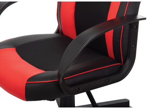 Кресло компьютерное BRABIX &quot;Game GM-017&quot;, экокожа/ткань, черное/красное, 532642, GM-017_532642