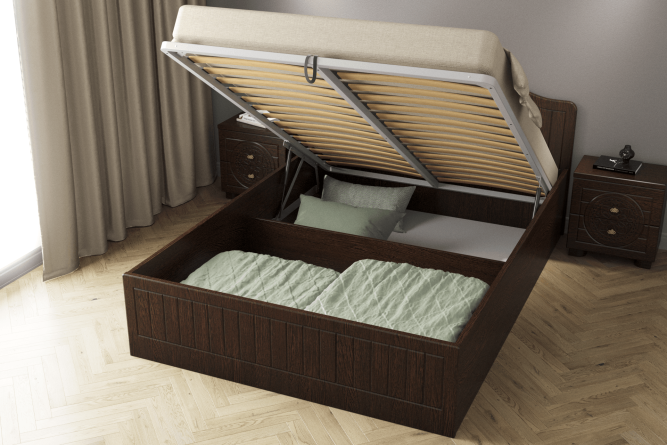 Кровать «Монблан» МБ (605К-606К) орех шоколадный