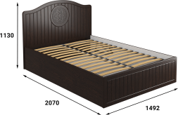 Кровать «Монблан» МБ (605К-606К) венге