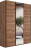 Шкаф-купе Прайм 3-х дверный (ЛДСП/Зеркало/ЛДСП) Крафт табачный