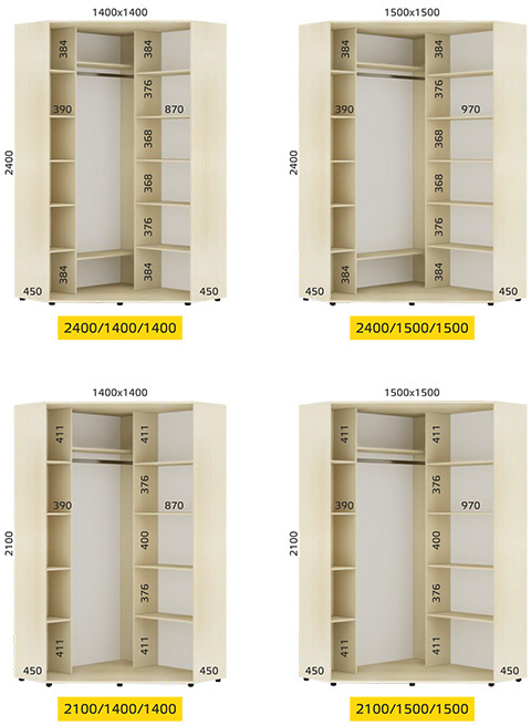 Шкафы каких размеров бывают