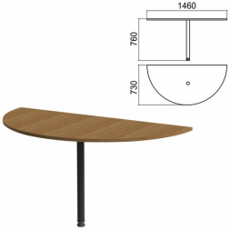 Стол приставной полукруг Арго (вариант 4) опора черная