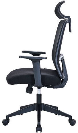 Кресло BRABIX PREMIUM &quot;Agent ER-404&quot;, поясничная поддержка, регулируемый подголовник, ткань/сетка, черное, 532970