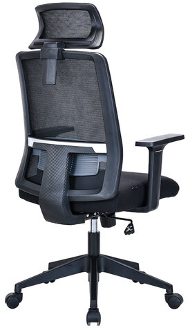 Кресло BRABIX PREMIUM &quot;Agent ER-404&quot;, поясничная поддержка, регулируемый подголовник, ткань/сетка, черное, 532970