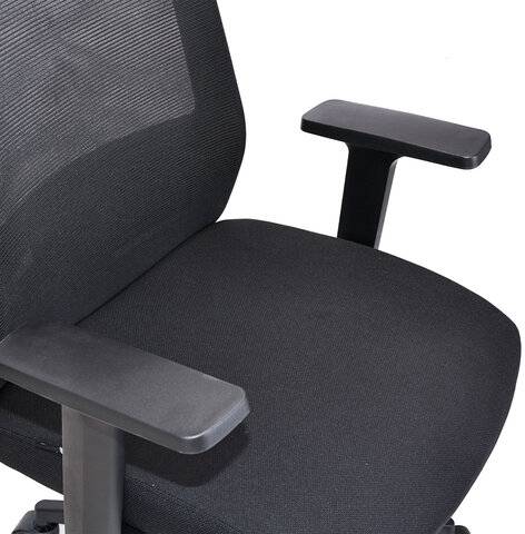Кресло BRABIX PREMIUM &quot;Agent ER-404&quot;, поясничная поддержка, регулируемый подголовник, ткань/сетка, черное, 532970
