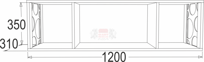 Полка навесная &quot;Омега 16&quot; №1