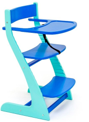 Растущий регулируемый стул Усура мятно-синий