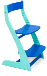 Растущий регулируемый стул Усура мятно-синий
