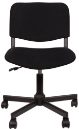 Кресло КР09, без подлокотников, черное, КР01.00.09-101-