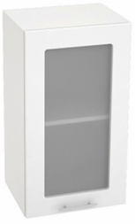 Шкаф верхний со стеклом с 1 створкой Кухня Валерия ШВС 400 (глянец)