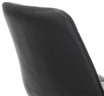 Кресло BRABIX &quot;Deco MG-316&quot;, без подлокотников, пятилучие серебристое, экокожа, черное, 532080.