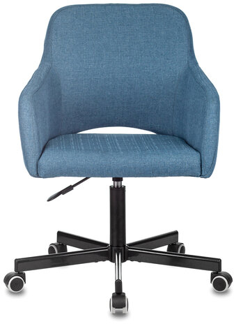 Кресло CH-380M, пятилучие металлическое, ткань, серо-голубое, 1430562