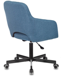 Кресло CH-380M, пятилучие металлическое, ткань, серо-голубое, 1430562