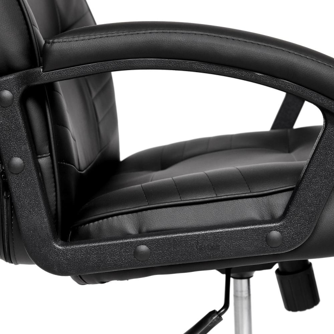 Кресло MAXIMA Хром кож/зам, черный, 36-6