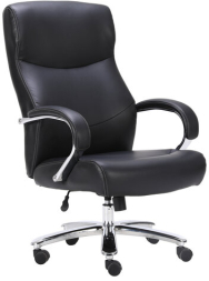 Кресло офисное BRABIX PREMIUM &quot;Total HD-006&quot;, НАГРУЗКА до 180 кг, экокожа, хром, черное, 531933