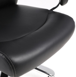 Кресло офисное BRABIX PREMIUM &quot;Total HD-006&quot;, НАГРУЗКА до 180 кг, экокожа, хром, черное, 531933