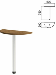 Стол приставной полукруг Арго (вариант 5) опора хром
