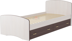 Кровать-6 одинарная  с 2-мя выкатными ящиками