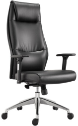 Кресло офисное BRABIX PREMIUM &quot;Blues EX-751&quot;, синхромеханизм, алюминий, экокожа, черное, 532486