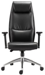 Кресло офисное BRABIX PREMIUM "Blues EX-751", синхромеханизм, алюминий, экокожа, черное, 532486