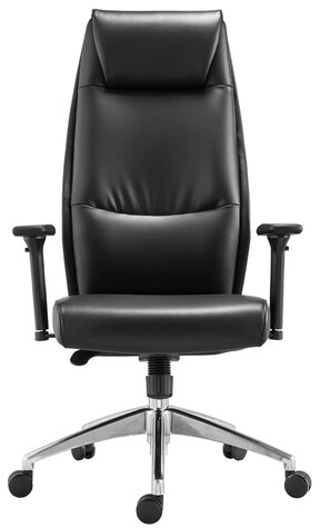 Кресло офисное BRABIX PREMIUM "Blues EX-751", синхромеханизм, алюминий, экокожа, черное, 532486